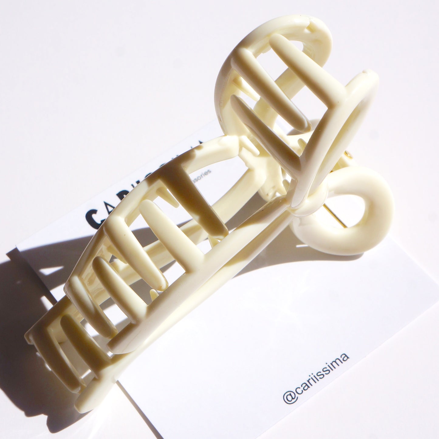 Mini Cream Bow Clip