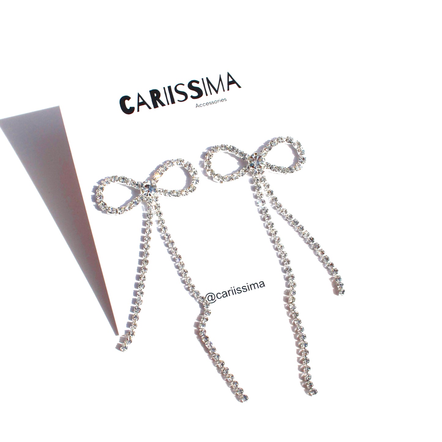 Rhinestone Bow Earrings