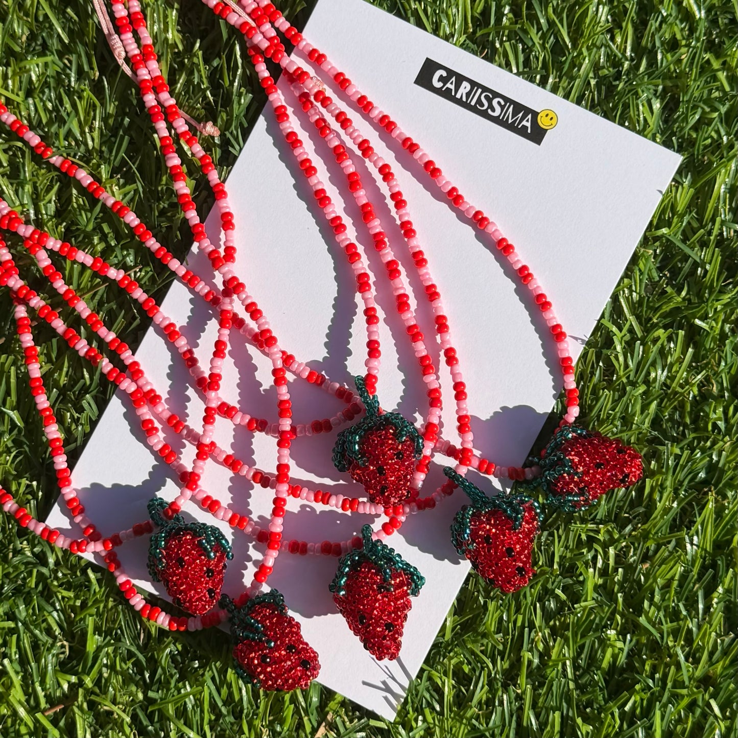 Beaded Necklace - Strawberry