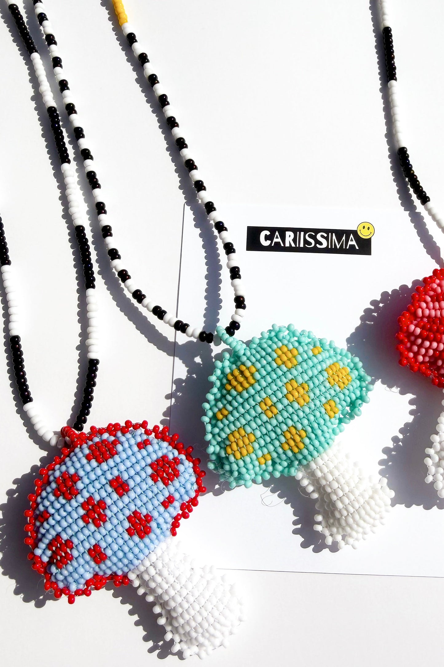 Beaded Mushroom Necklaces