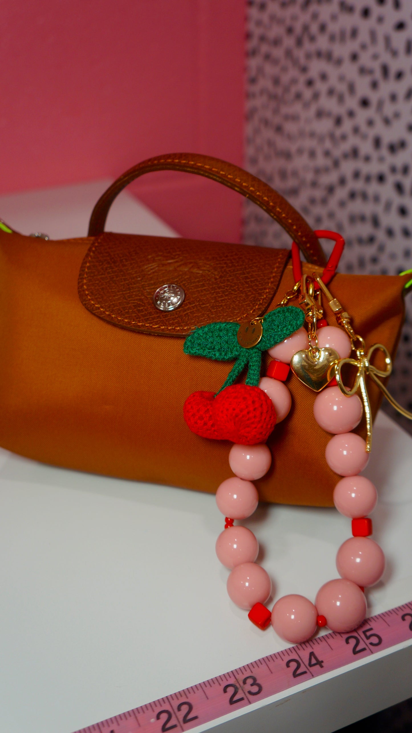Pink Bag Charm