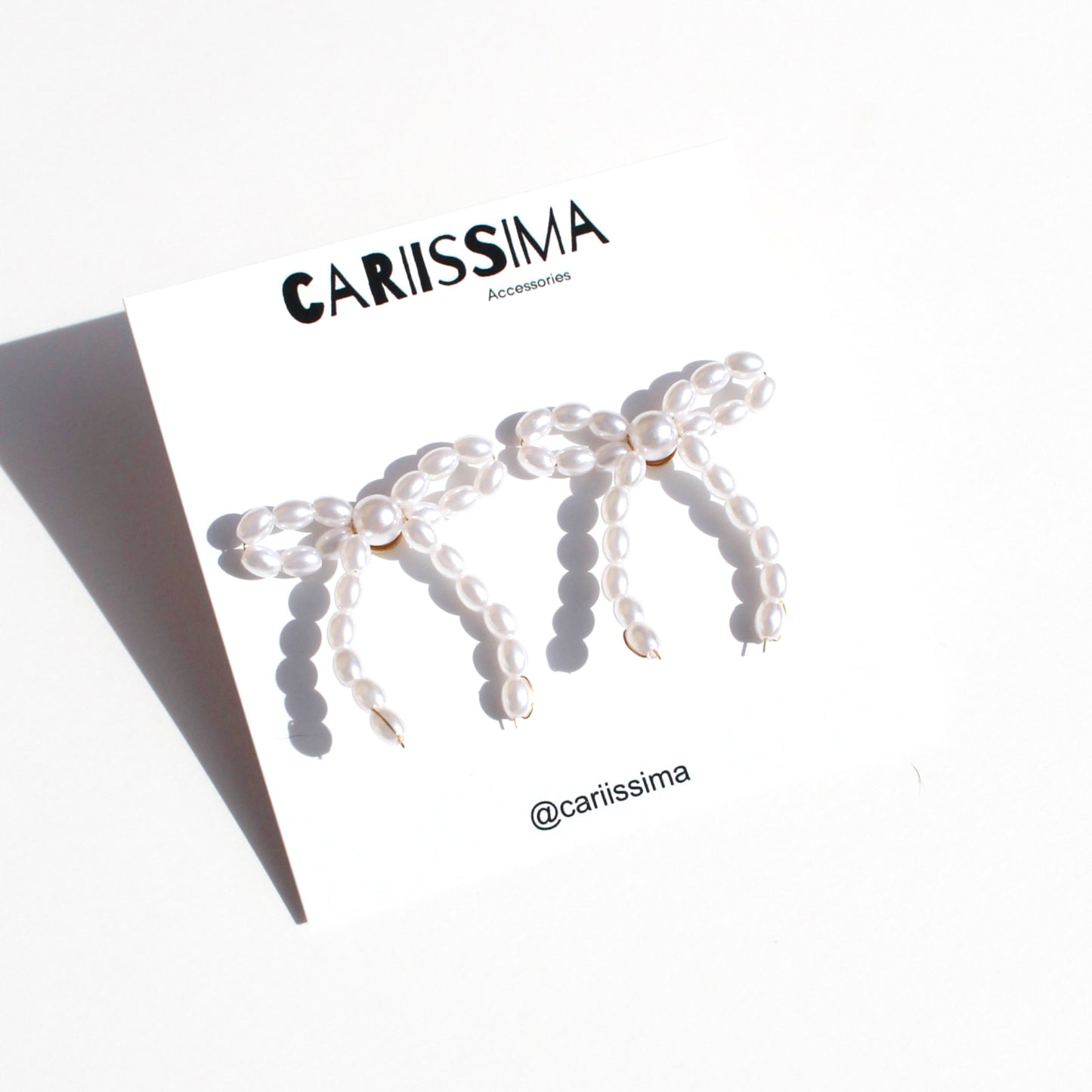 Mini Bow Pearl Earrings