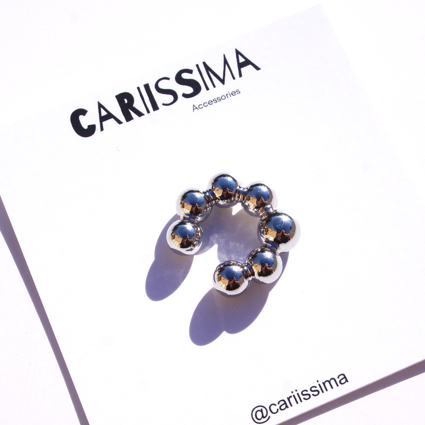 Silver Bubble Ear Cuff