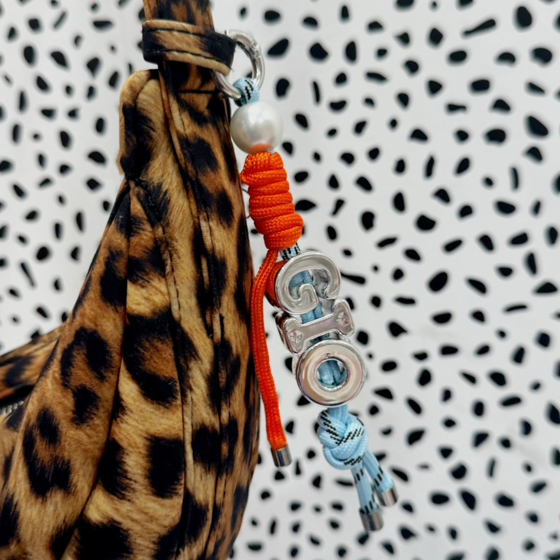 Silver Letter Bag Charm