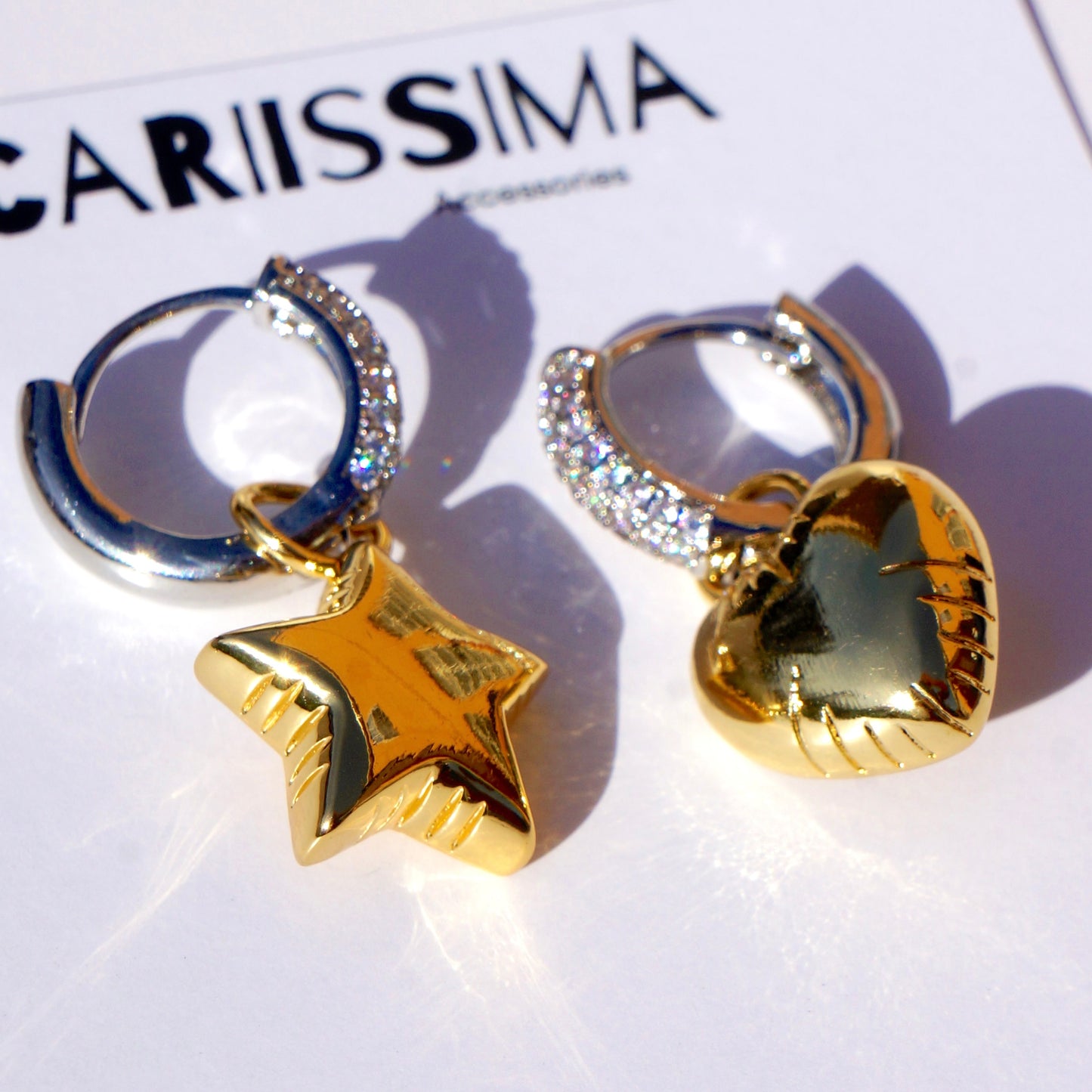 Heart & Star Mini Hoops