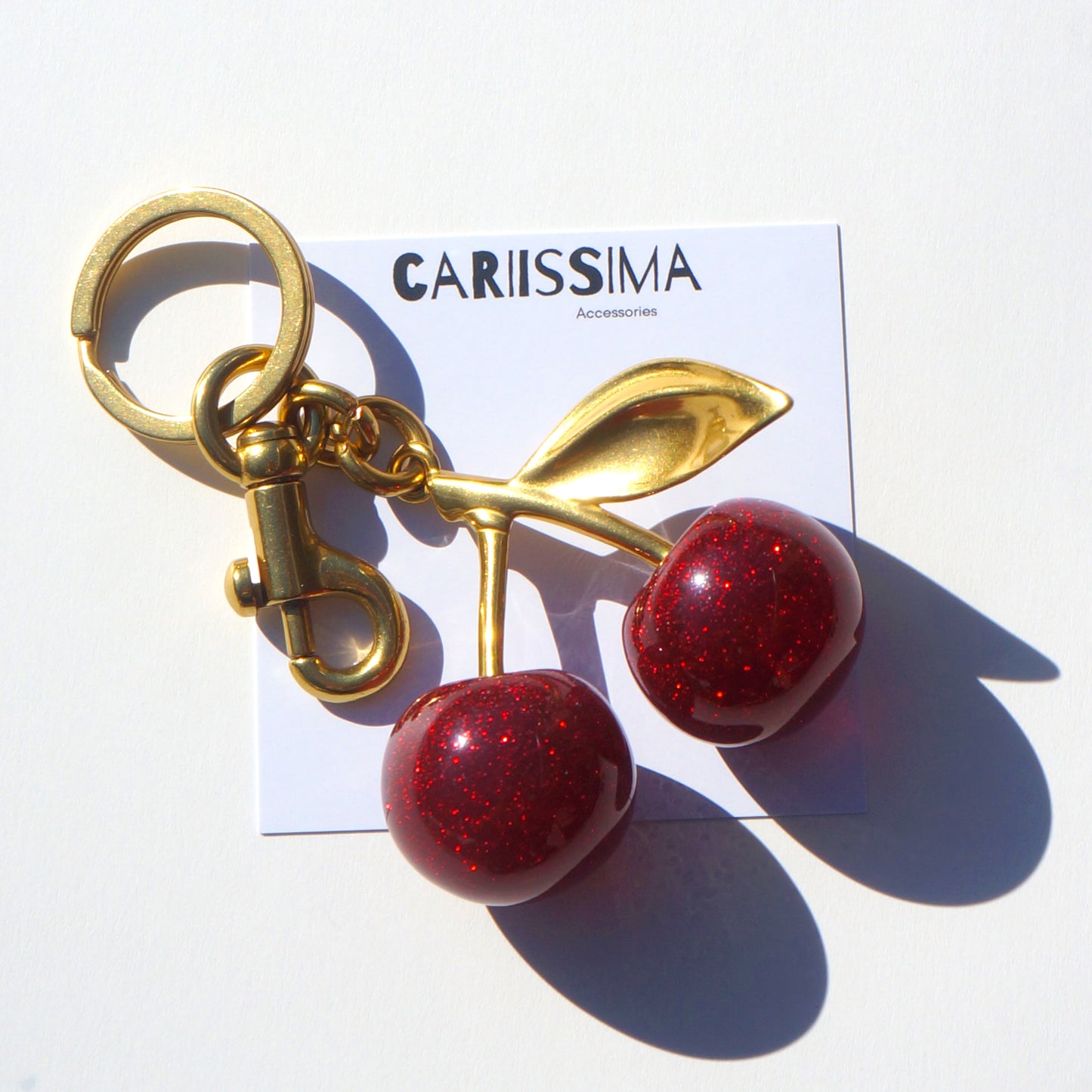 Sparkly Cherry Charm