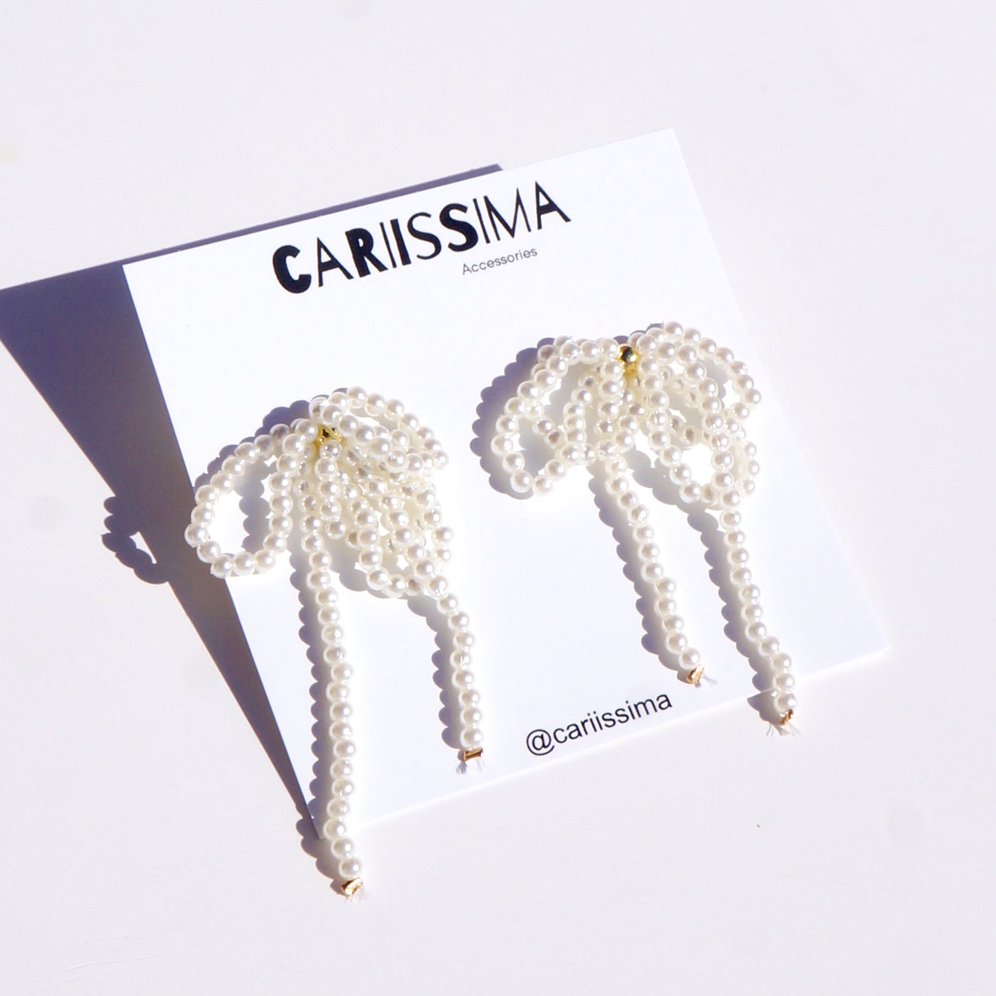 Pearl Bow Earrings