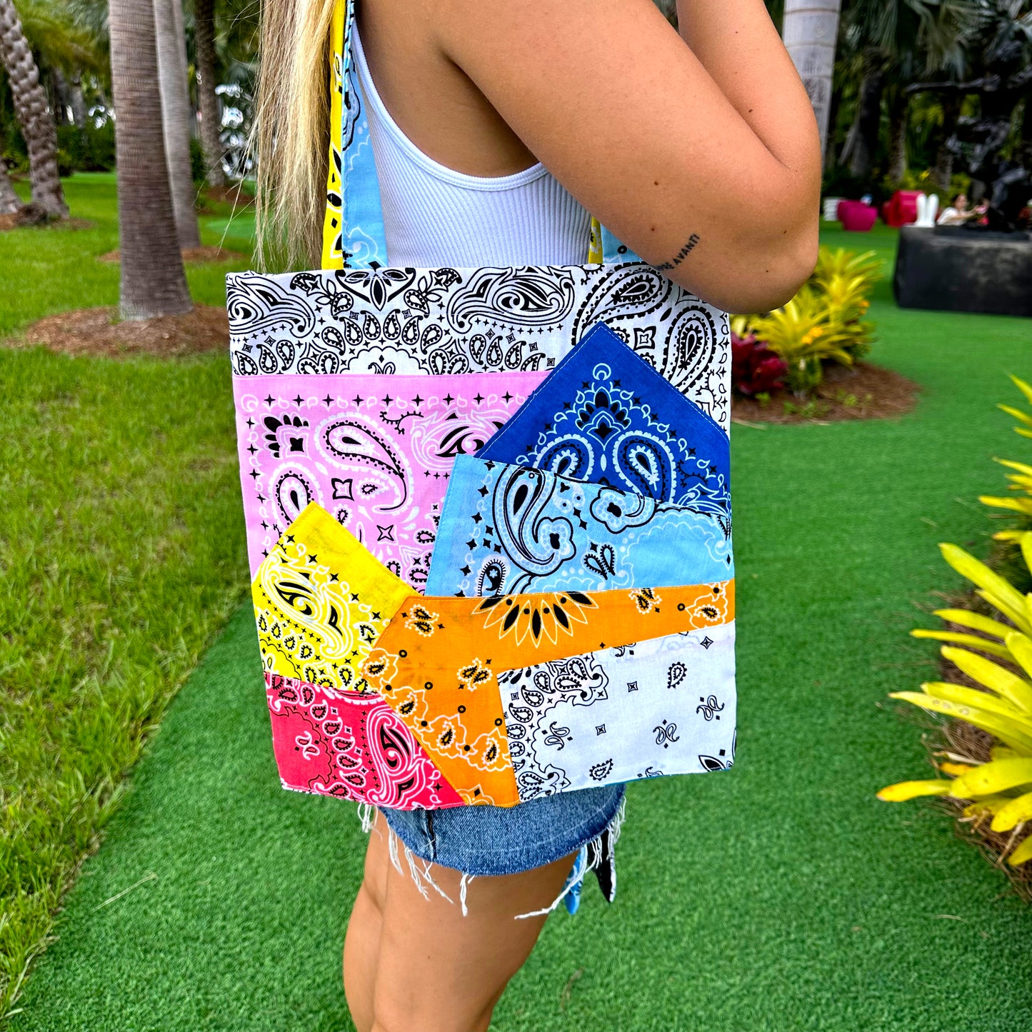 Multicolor Bandana Tote Bag