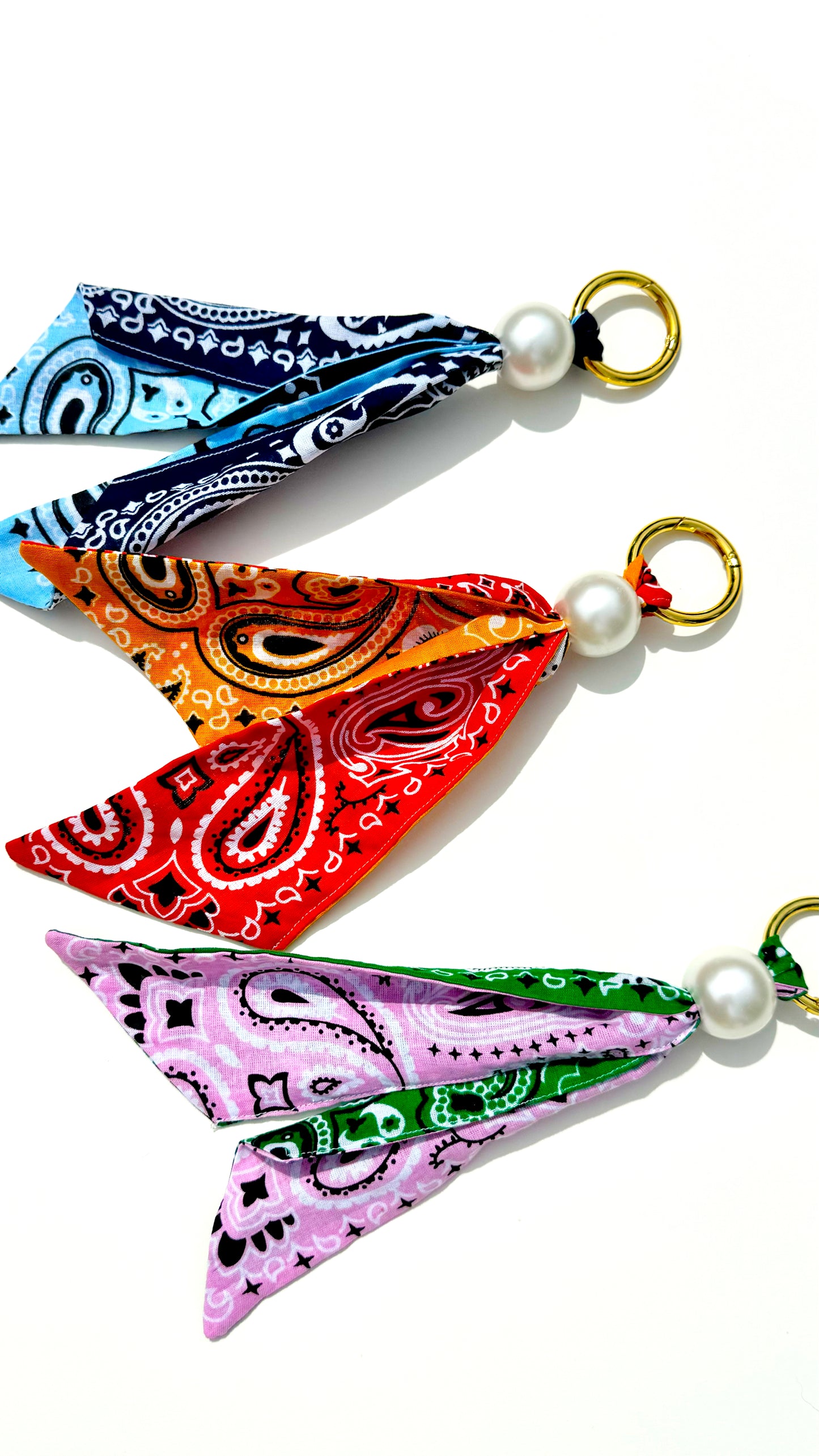 Bandana Charm - Black/L Blue