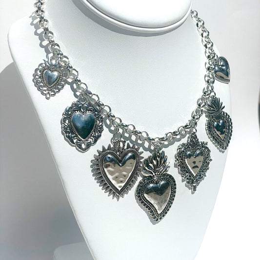 Silver Hearts Necklace