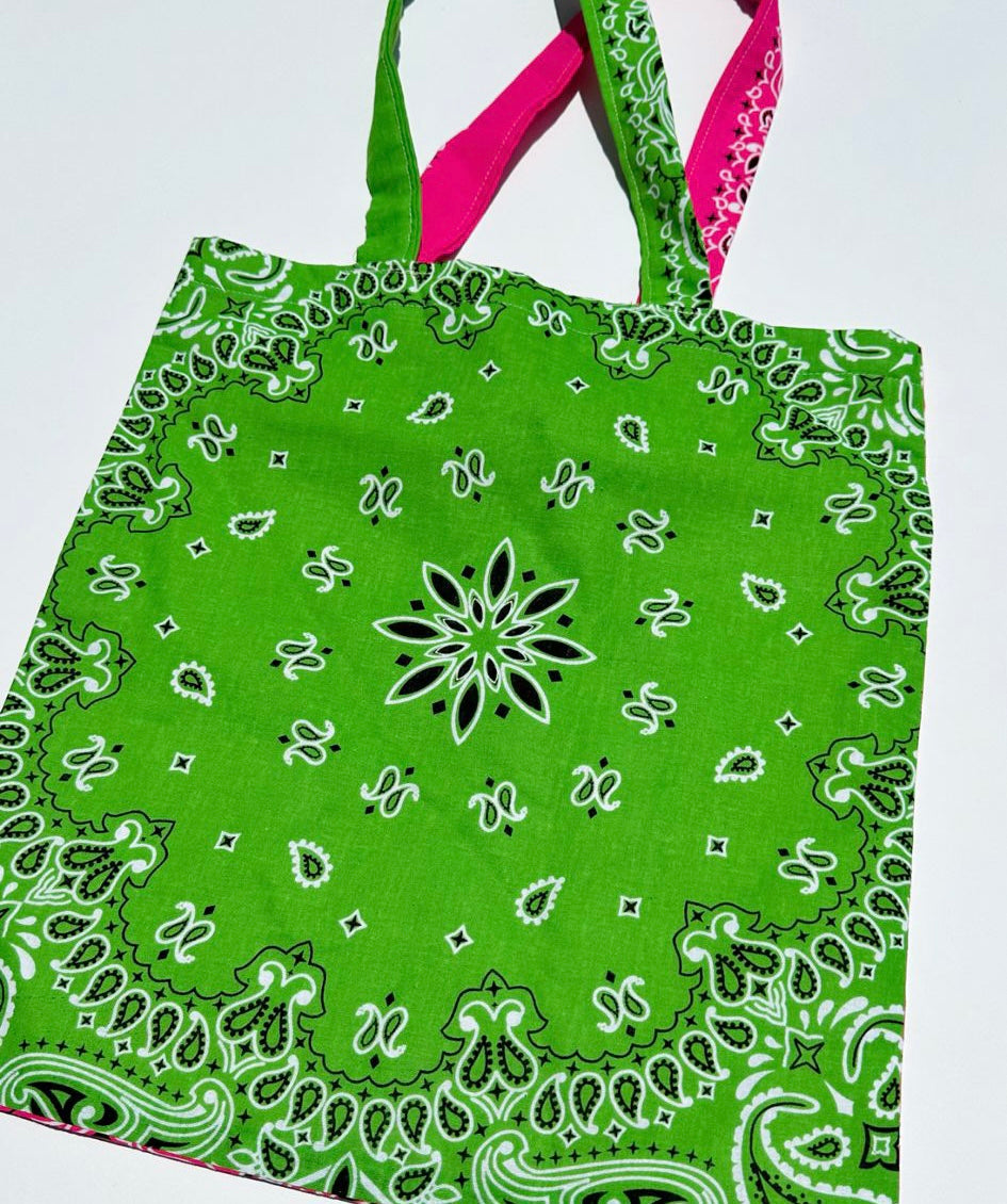Pink/Green Totebag