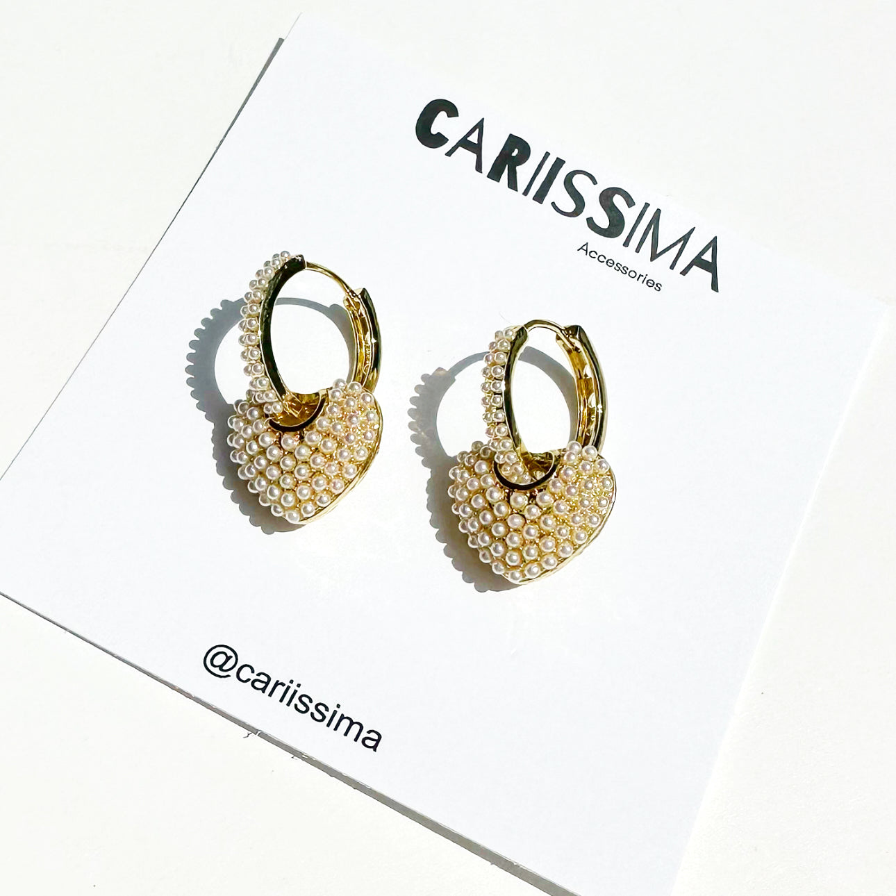 Pearl Heart Earrings