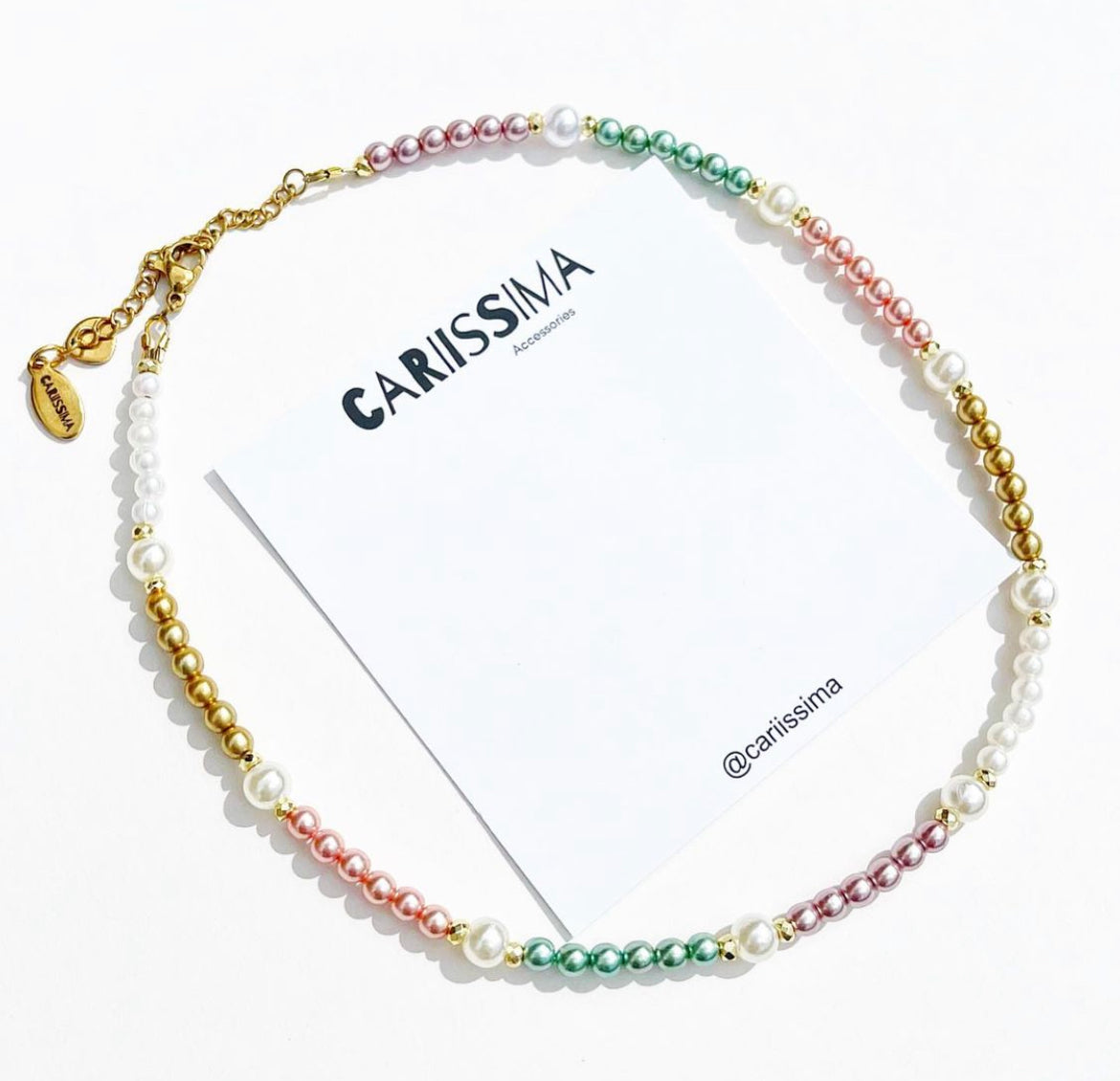 Mini Pastel Pearl Necklace