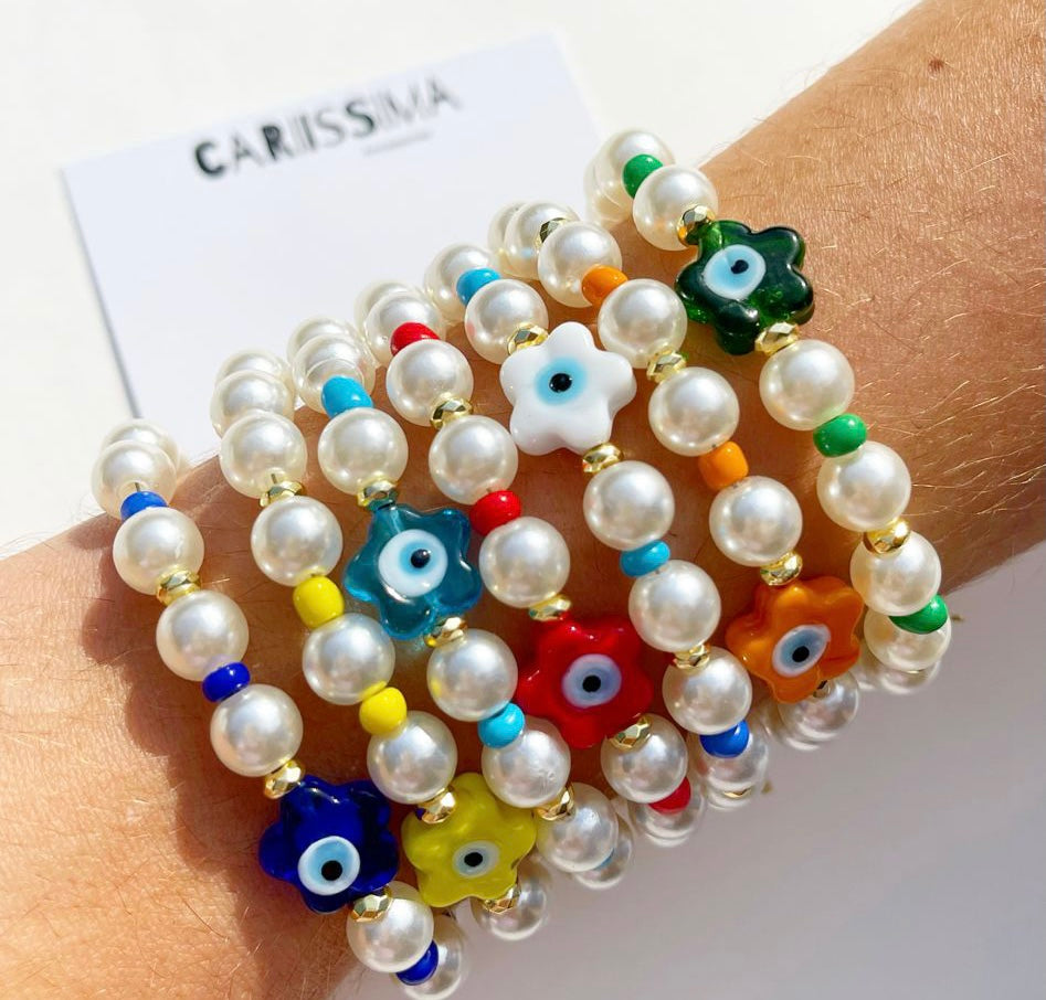Pearl & Glass Bead Bracelets