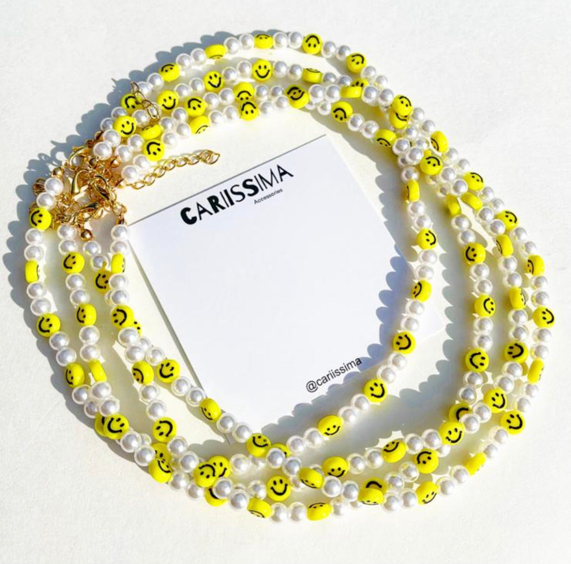Mini Smiley Pearl Necklace