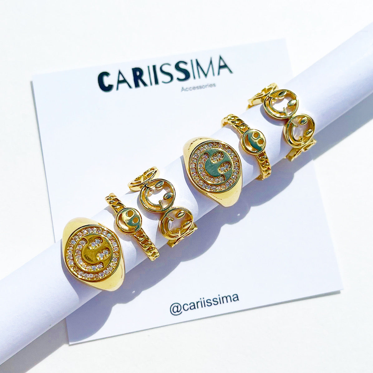 Gold Smiley Rings
