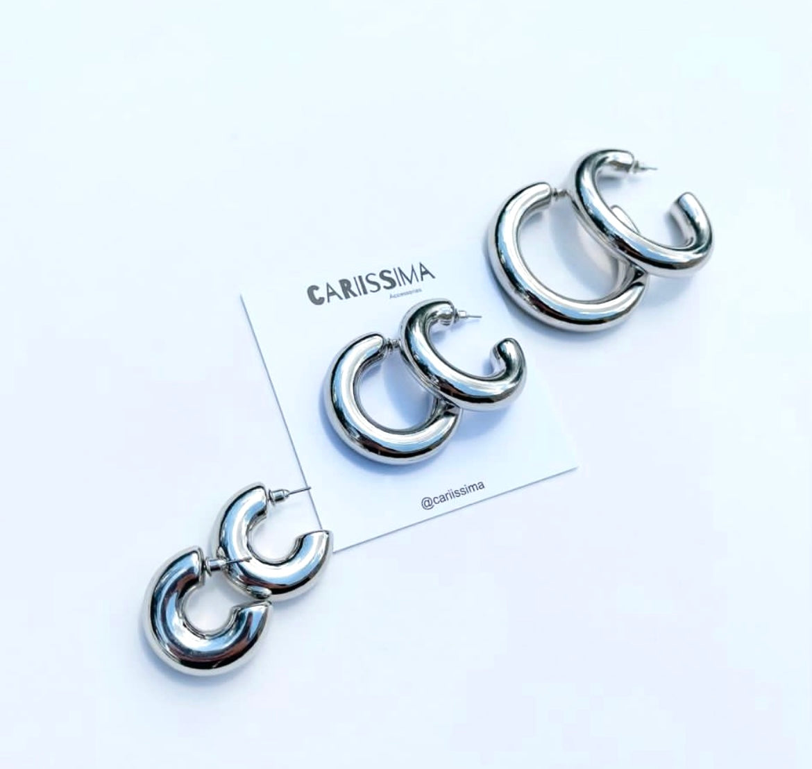 Chunky Silver Hoops