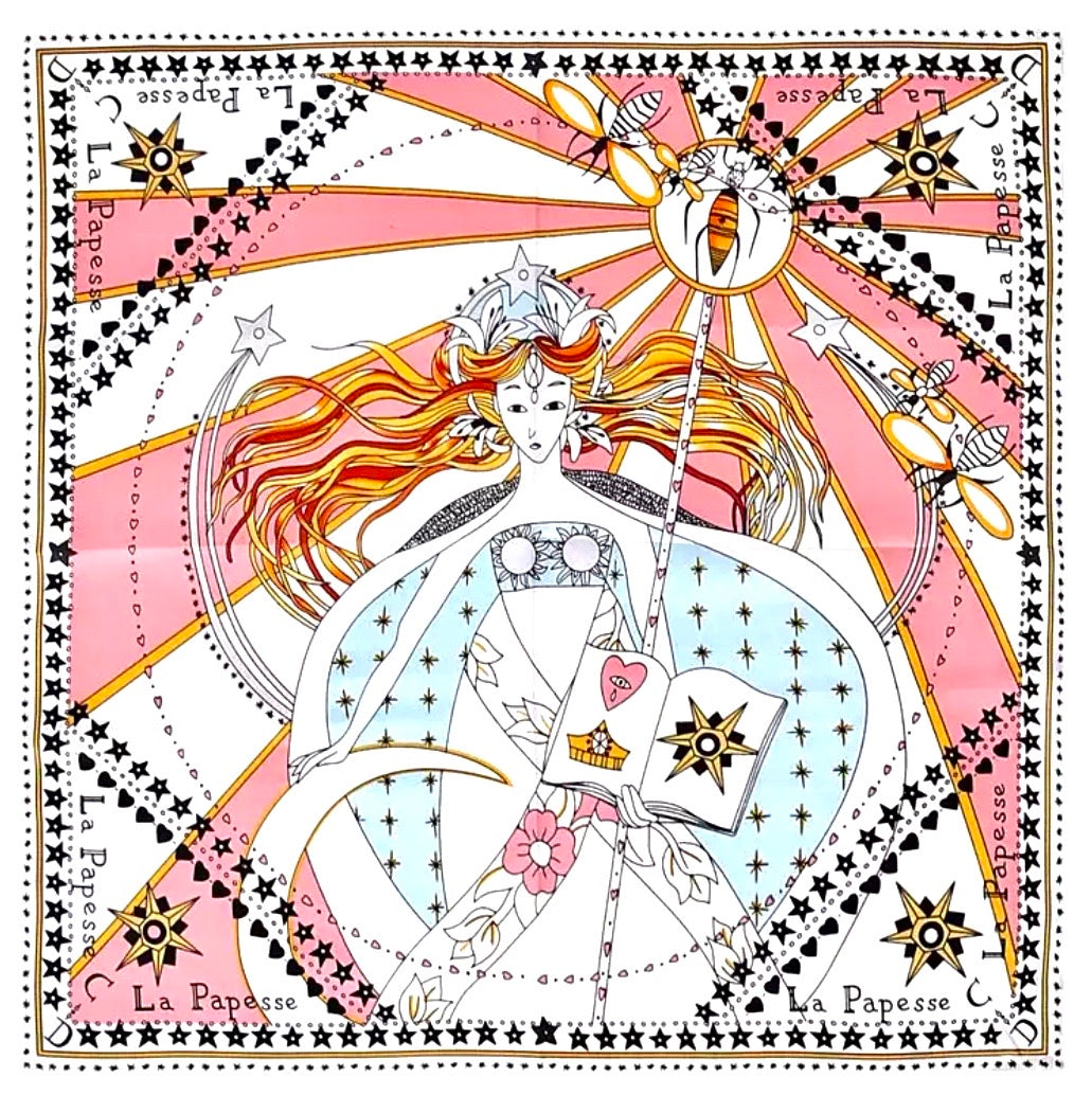 Pink & Teal HoneyBee Head Scarf