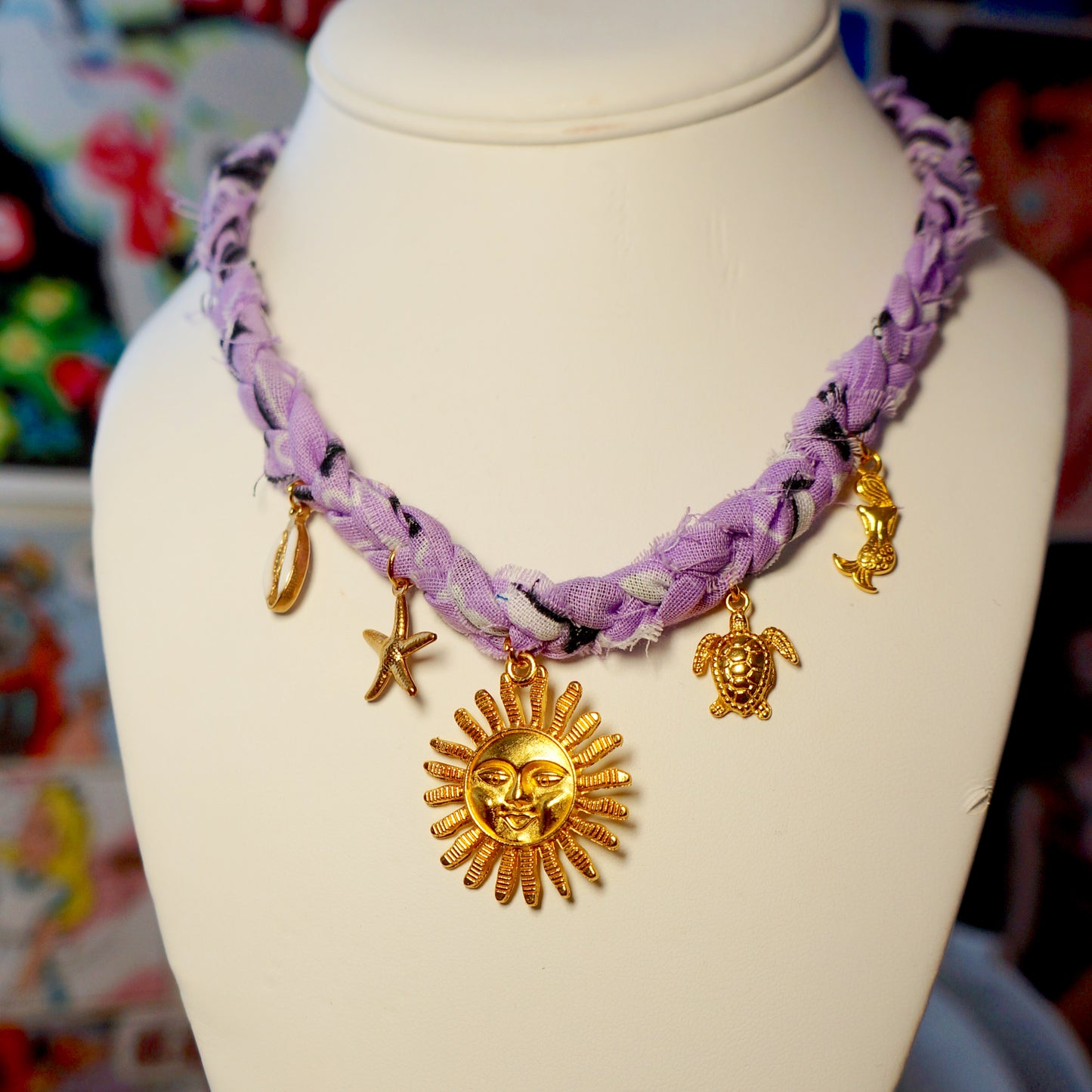 Light Purple Bandana Necklace