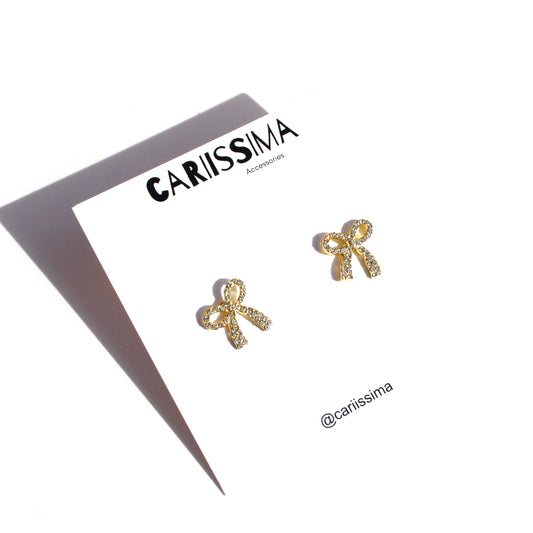 Mini Gold Bow Earrings