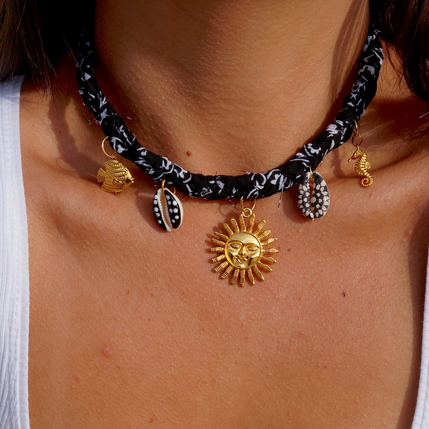 Black Bandana Necklace