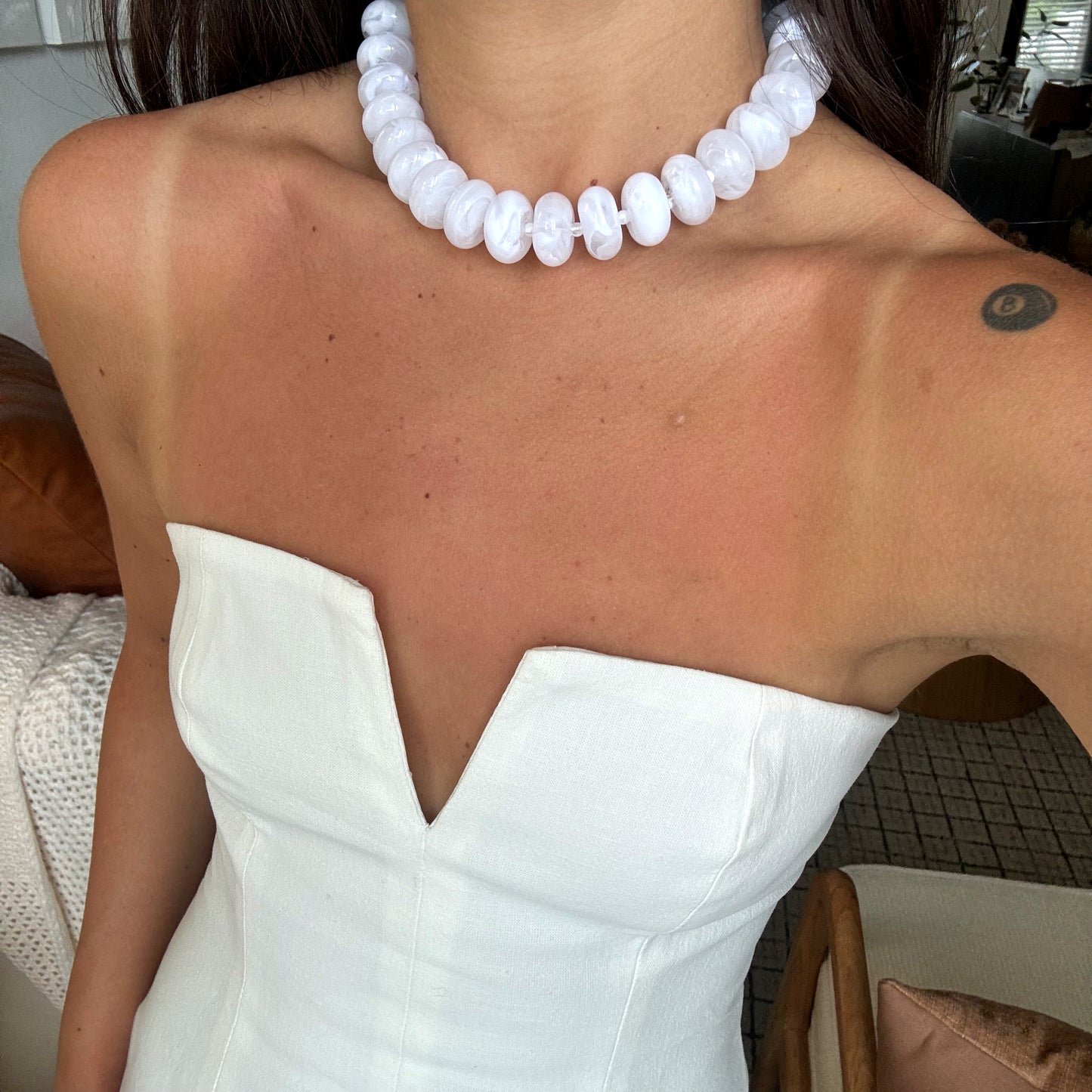 White Chunky Necklace