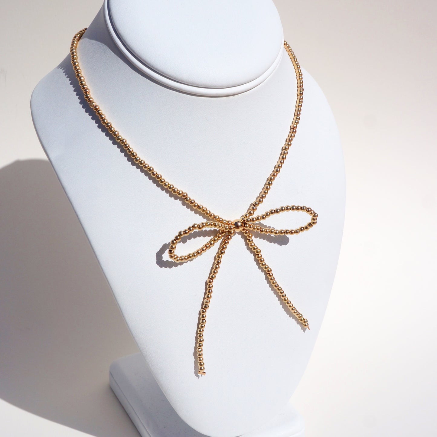 Gold Bow Necklace