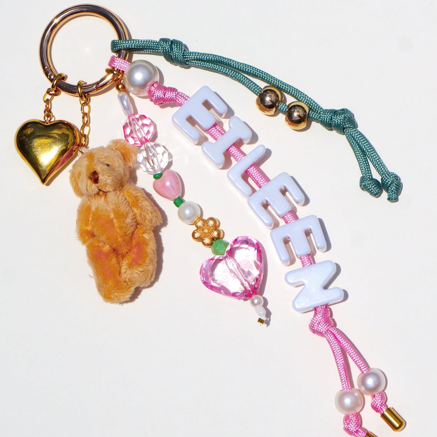 Pink/Green Bag Charm