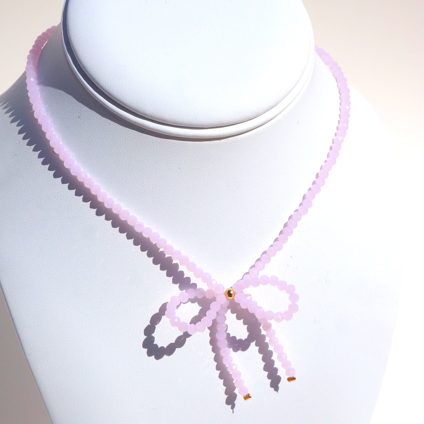 Pink Bow Necklace