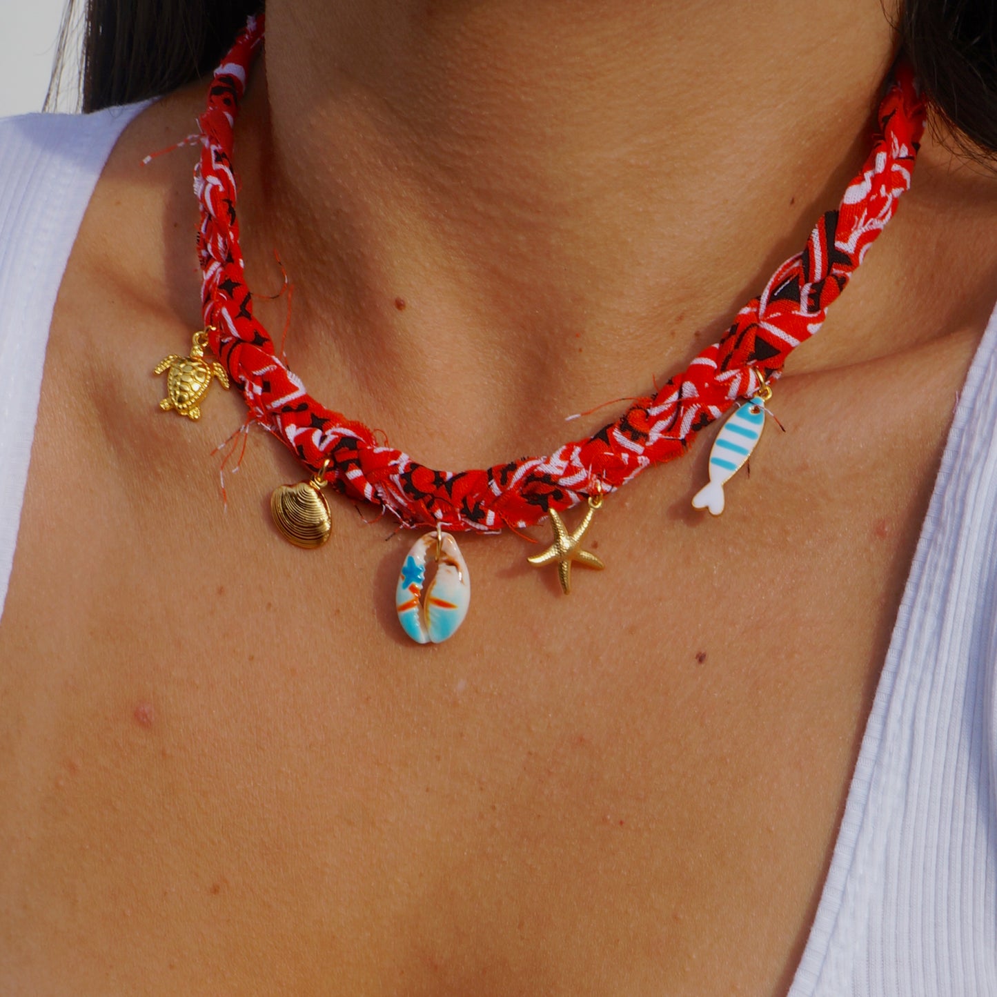 Red Bandana Necklace