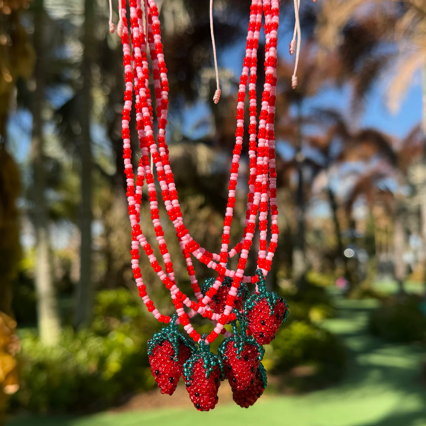 Beaded Necklace - Strawberry