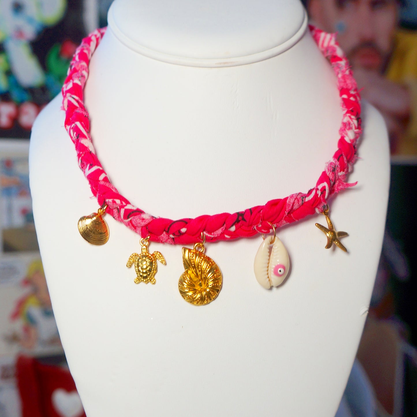 Pink Bandana Necklace