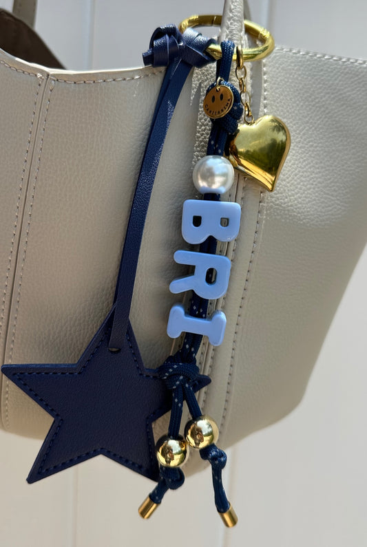 Navy Bag Charm