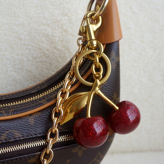 Sparkly Cherry Charm