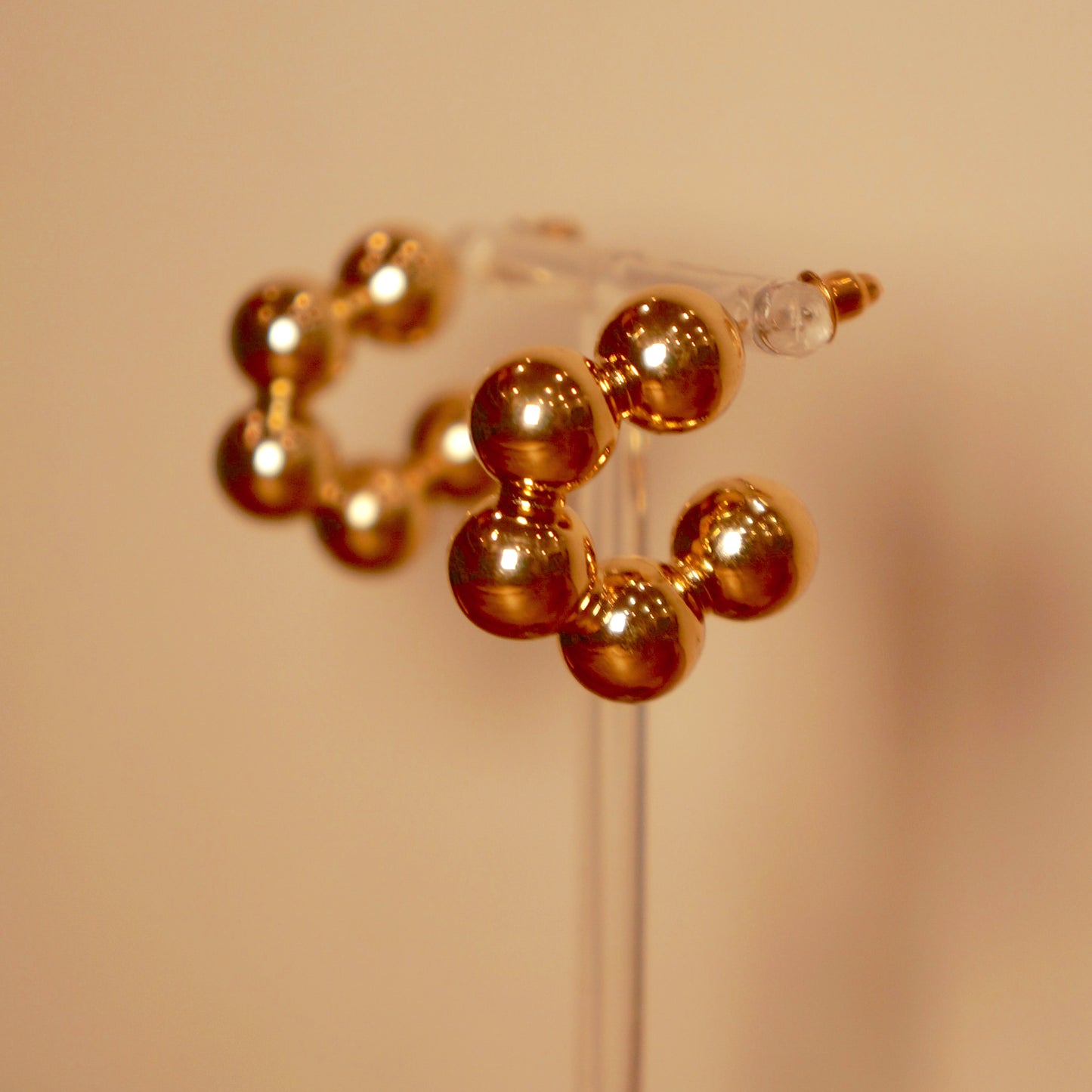 Gold Bubble Hoops