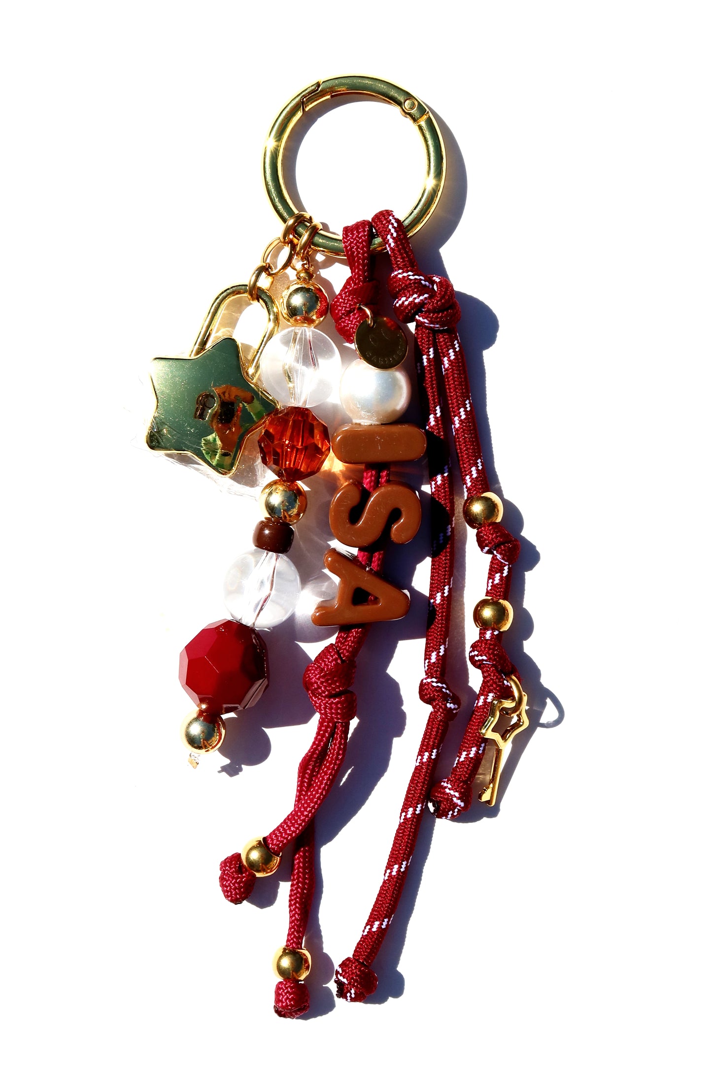 Burgundy Bag Charm