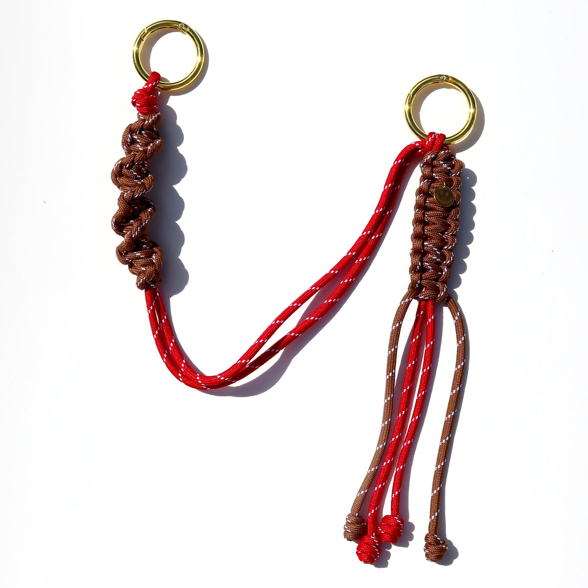 Bag Charm - Red & Brown