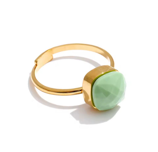 Green Crystal Ring