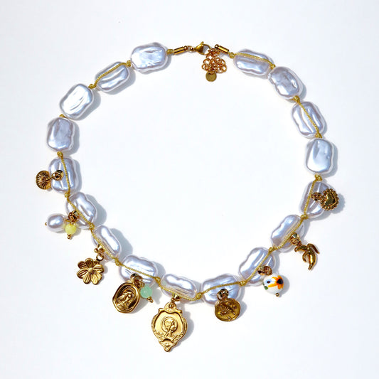 Pearl Charm Necklace