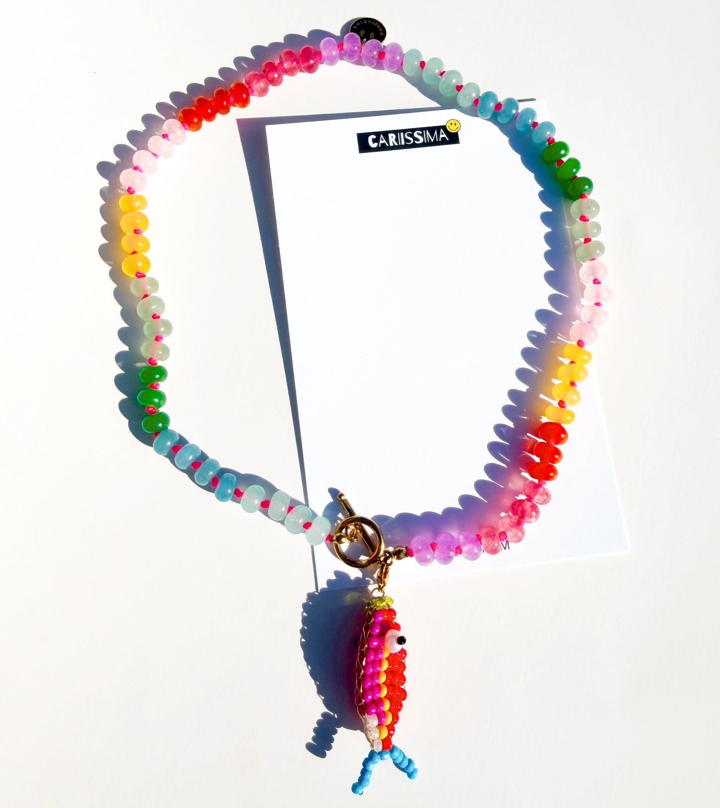 Multicolor Fish Charm Necklace