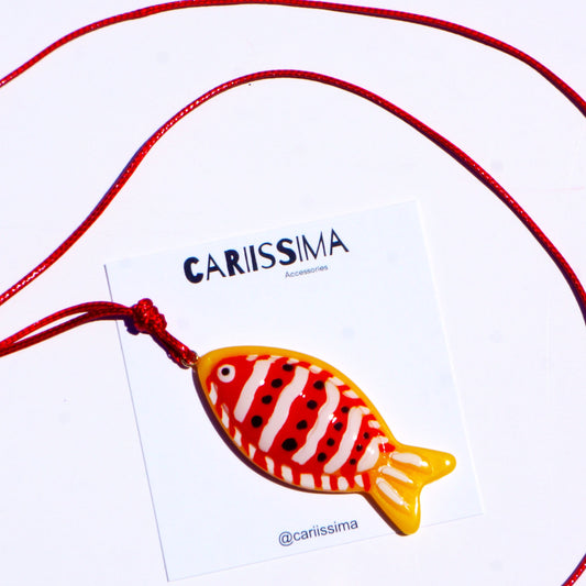 Orange Fish Necklace