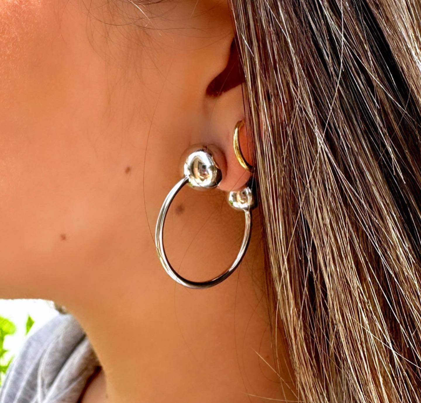 Gold & Silver Hoops