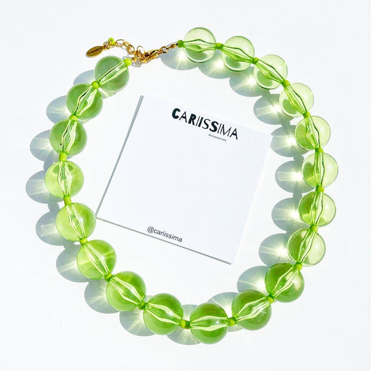 Green Clear Bubblegum Necklaces