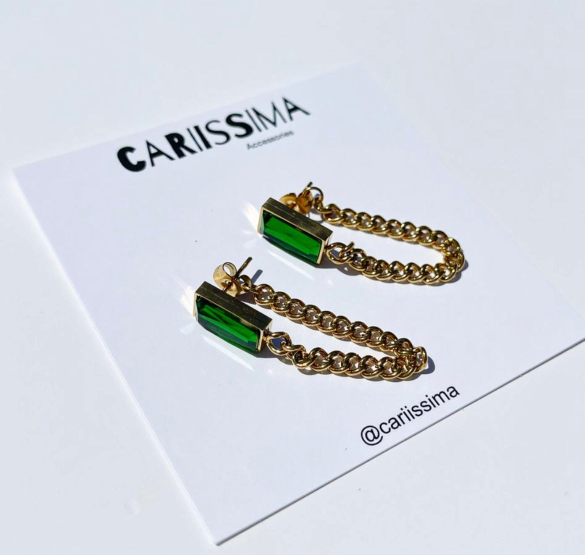 Green & Gold Earrings