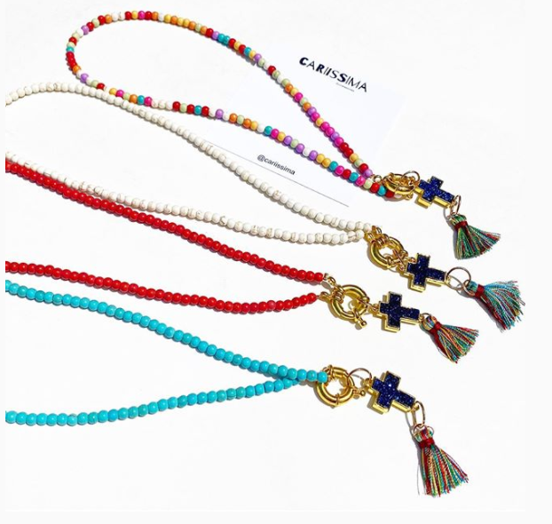 Beaded Necklaces with Cross