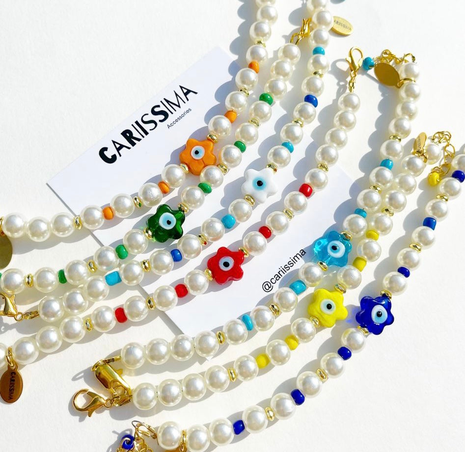 Pearl & Glass Bead Bracelets