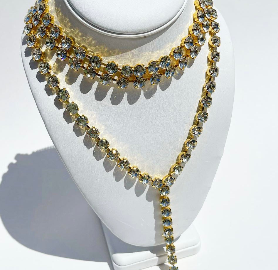 Rhinestone Necklaces Gold/Silver